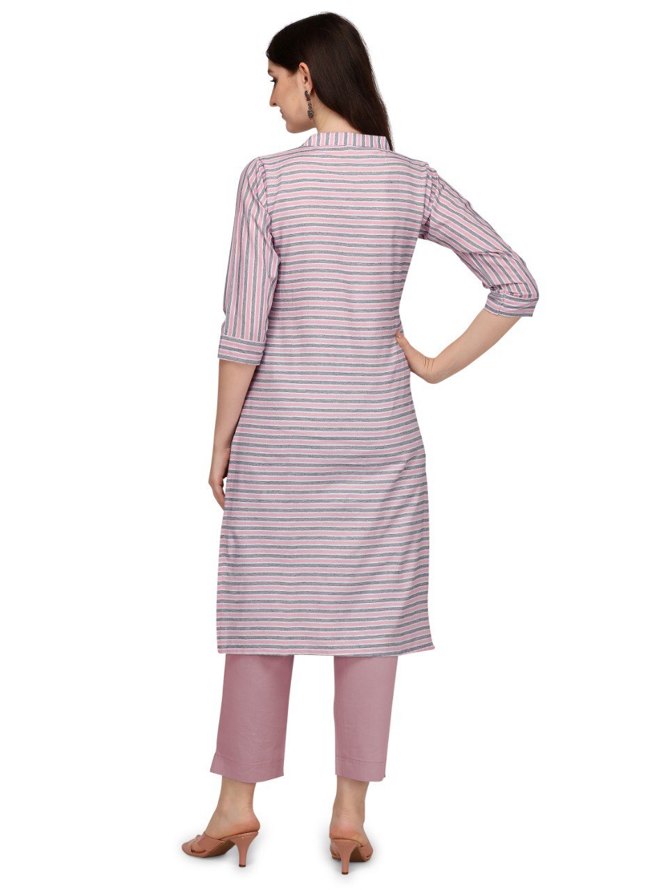 Printed Cotton Kurti - Customized Size, 44-inch Length | Trendy 3-4th Sleeve, Multiple Colors For All Seasons, Perfect For Casual, Daily Wear, Ethnic, Formal, And Party Wear