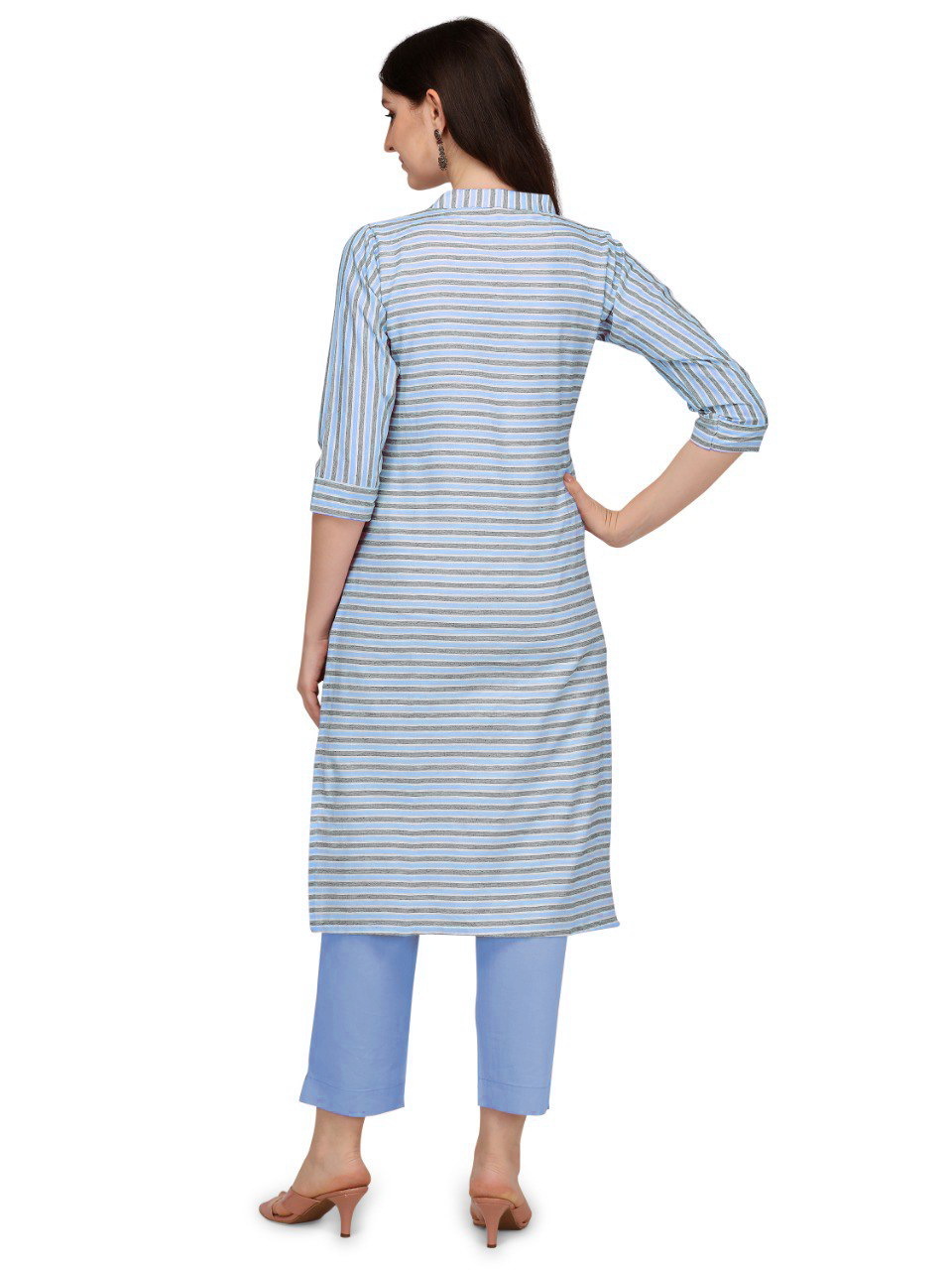 Printed Cotton Kurti - Customized Size, 44-inch Length | Trendy 3-4th Sleeve, Multiple Colors For All Seasons, Perfect For Casual, Daily Wear, Ethnic, Formal, And Party Wear