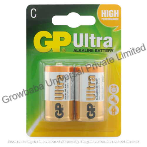 Gp Ultra C Alkaline Battery - 1.5 Volt | 68g Lightweight Design, Reliable Energy Source For Power-intensive Devices
