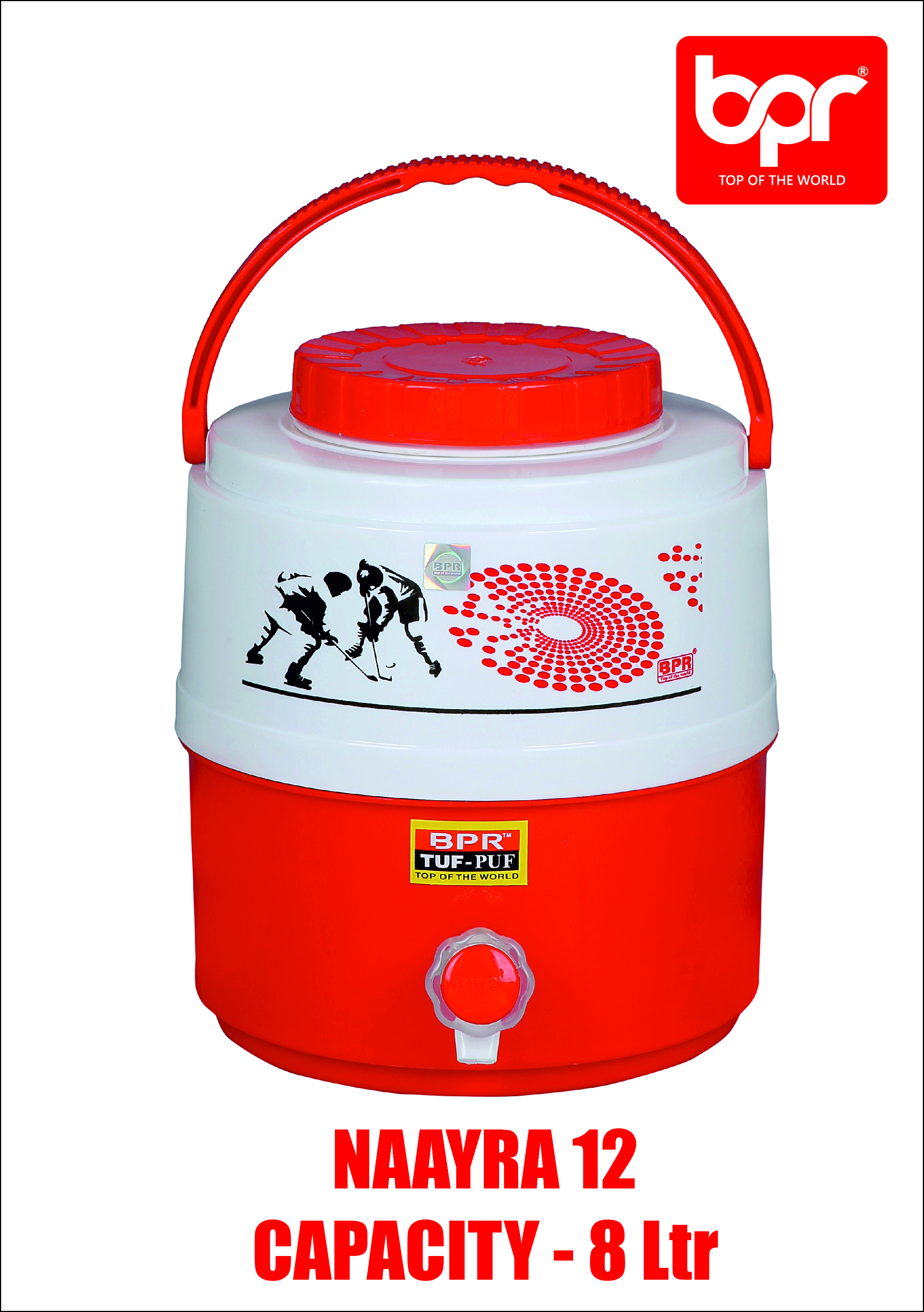 Mineral Water Jug - Pp Virgin Quality, 8 Liter Size | Thermo Insulated, Odorless, 24-hour Cold Retention, Rigid Handle, Micro-filter Purifier