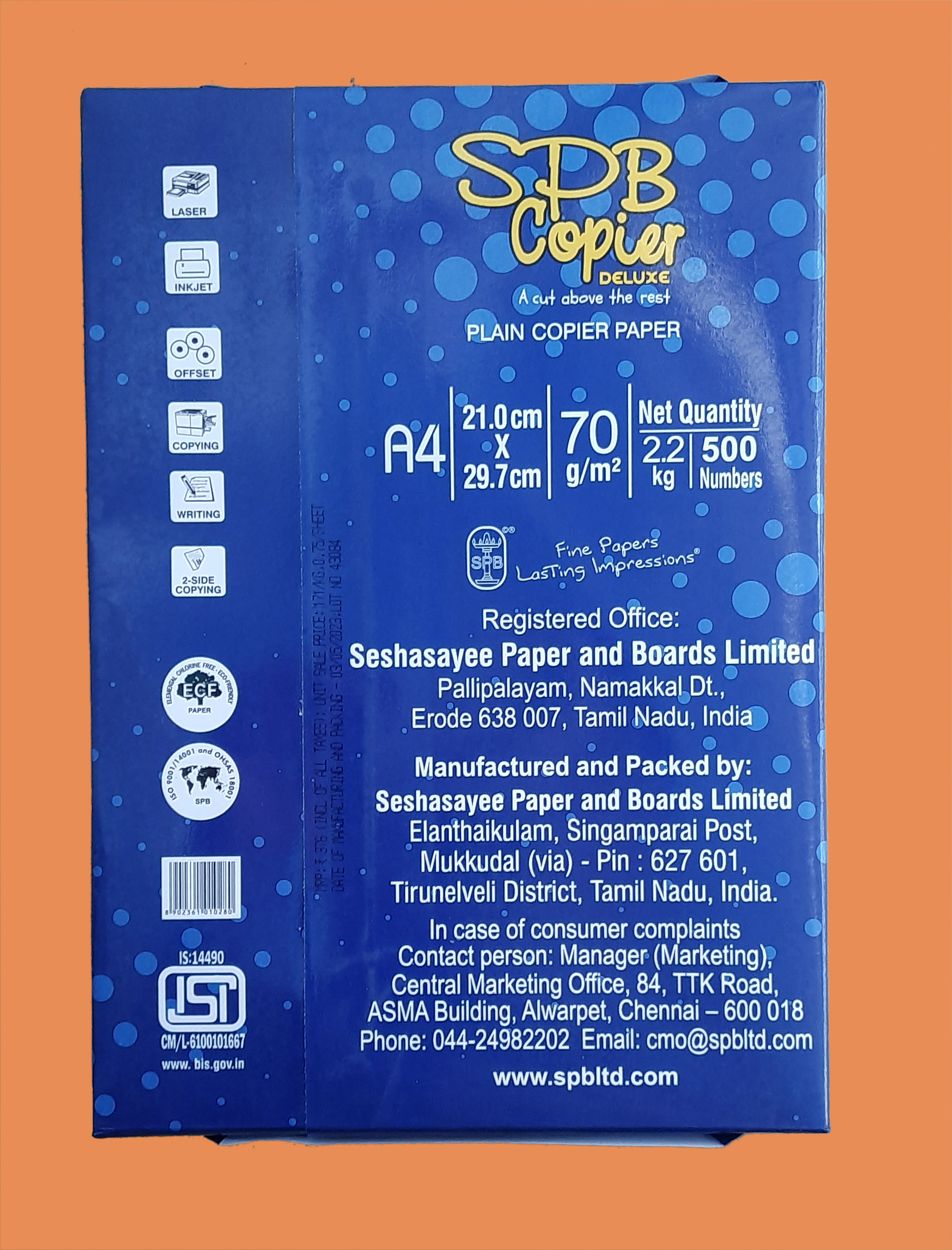 Spb Paper Spb Copier 70gsm Paper at 210.00 INR in Ahmedabad | Mango Enterprise