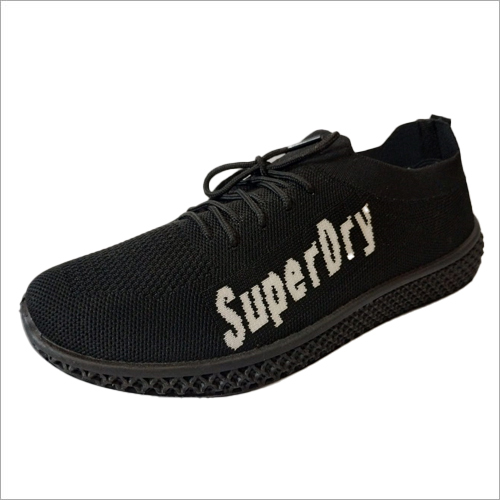 Men Shoes - Black Cotton Fabric Casual Shoes | Medium Heel, Washable Design For Summer Comfort