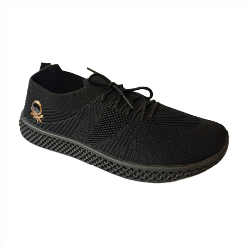 Men Shoes - Black Cotton Fabric Casual Shoes | Medium Heel, Washable Design For Summer Comfort