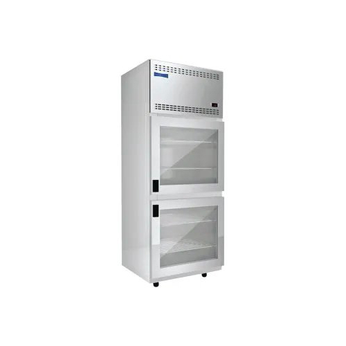 Gray Ss Vertical Glass Door Freezer