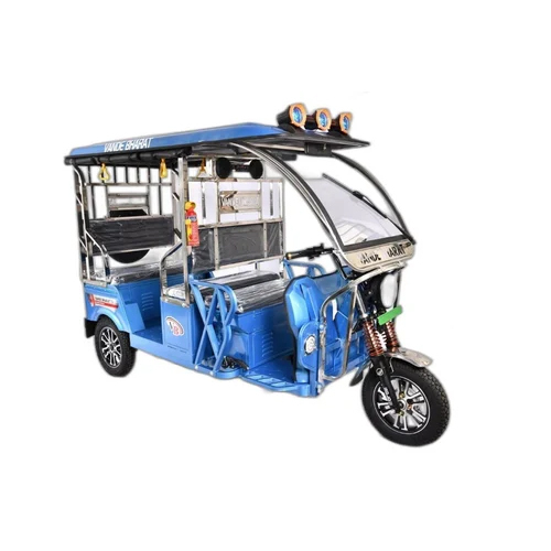 Blue Battery Operated E Rickshaw