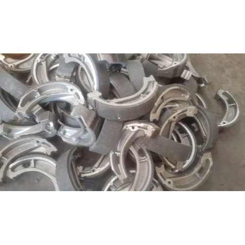H. Honda BRAKE SHOES - Metal Construction, Crescents Shape, Silver Color | Designed for Automobile Drum Brake Systems, Enhanced Friction Performance