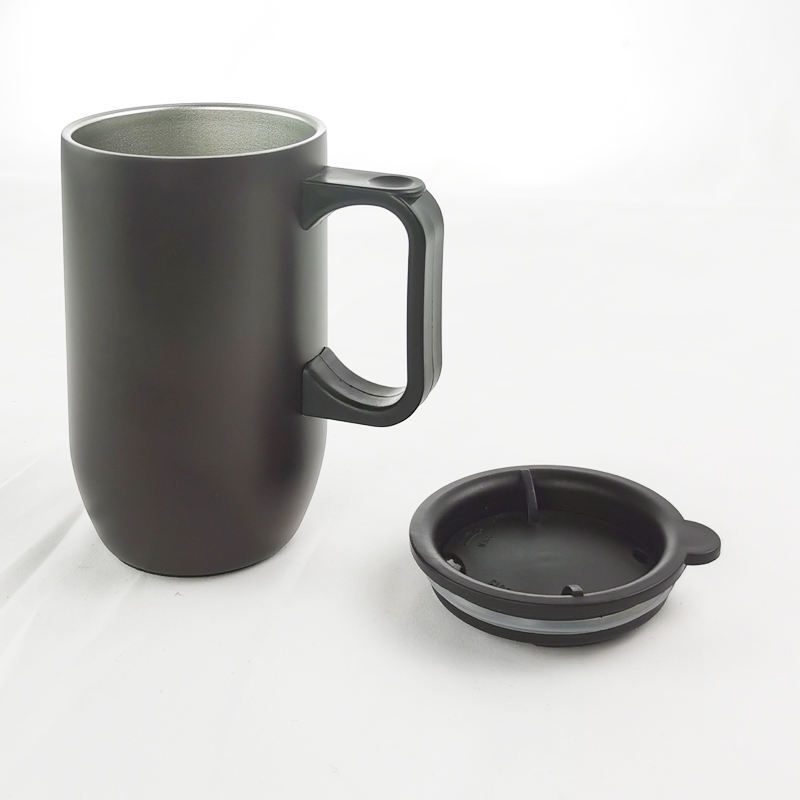 Vento Mug - Stainless Steel 304 Grade, 400ml, Black, White, Blue & Red | Double Walled Copper Insulated, Ergonomic, Bpa Free Lid