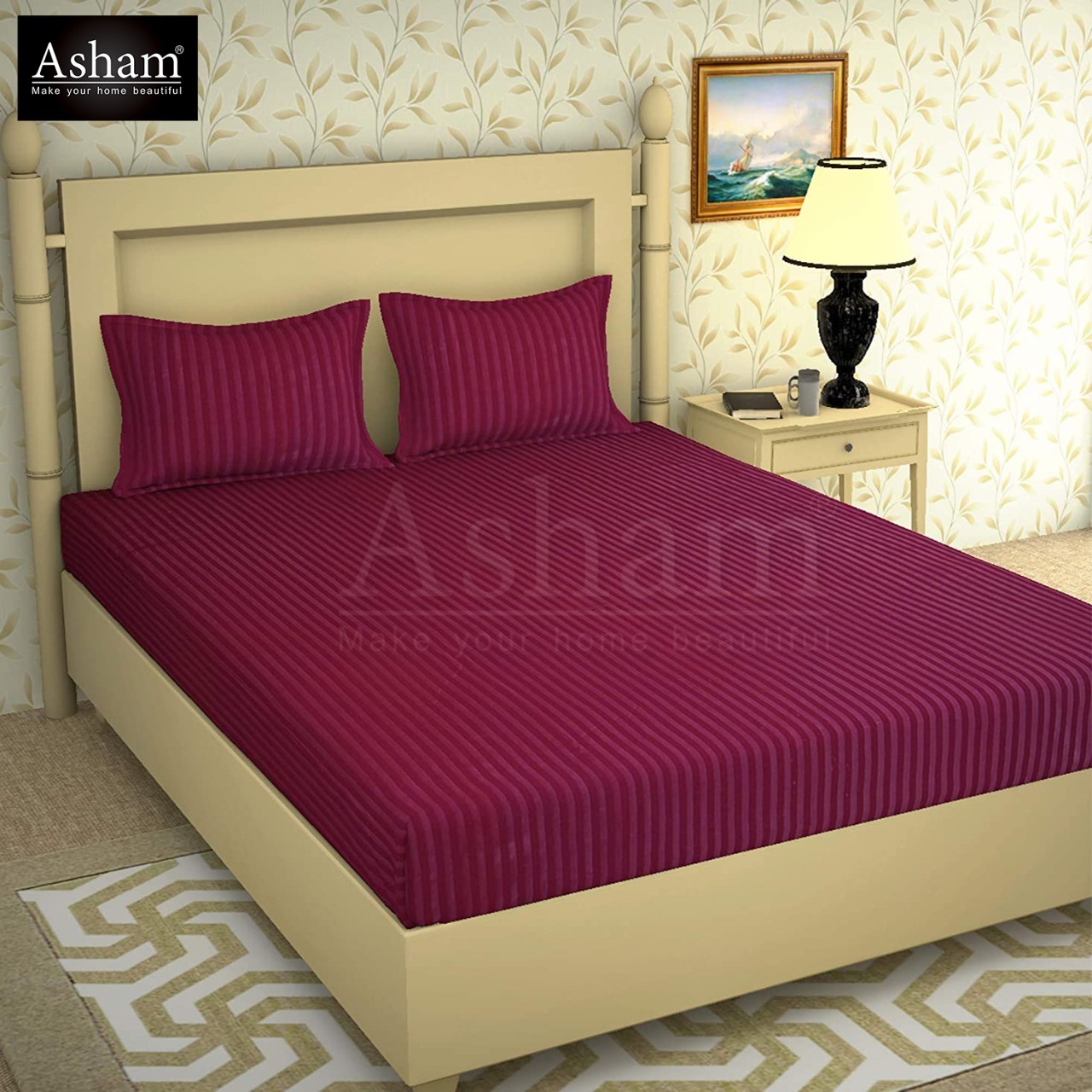 Hotel Bedsheet - Cotton, King Size 90x100 & 108x108 | Plain Dyed, 210 Thread Count, Breathable, Quick Dry, Washable, Shrink Resistant, Water Absorption