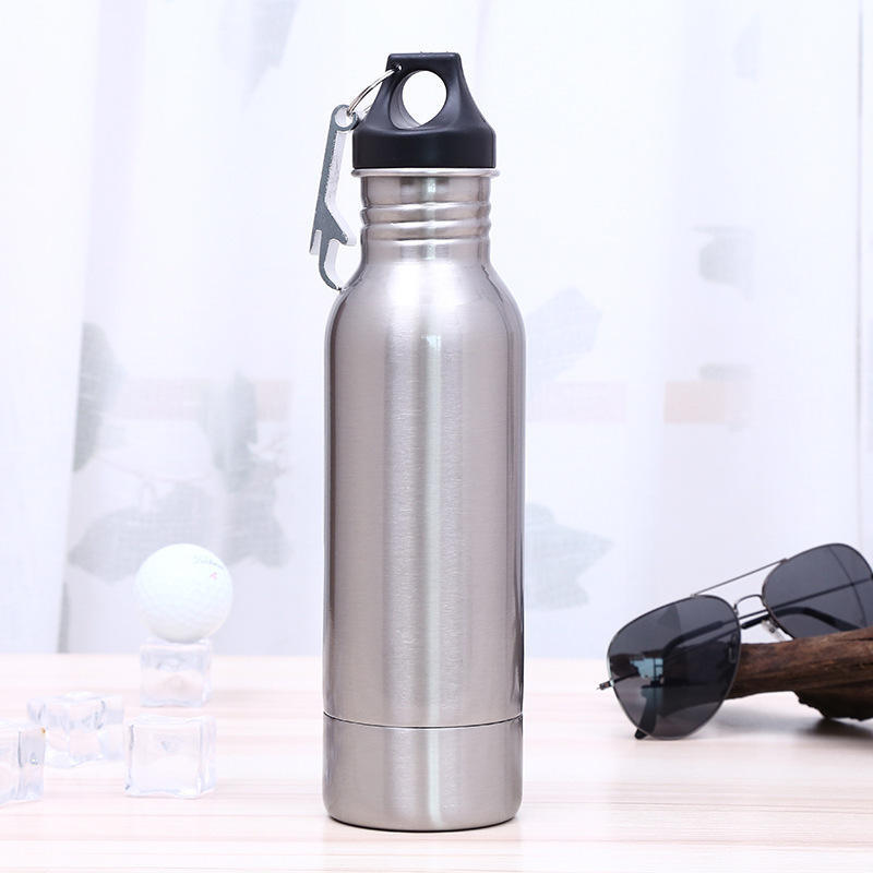 Carabiner Spinner Bottle - Stainless Steel, 800ml | Leakproof & Rustproof, Hook Lid Design With Karabiner, Adventure Inspired Design