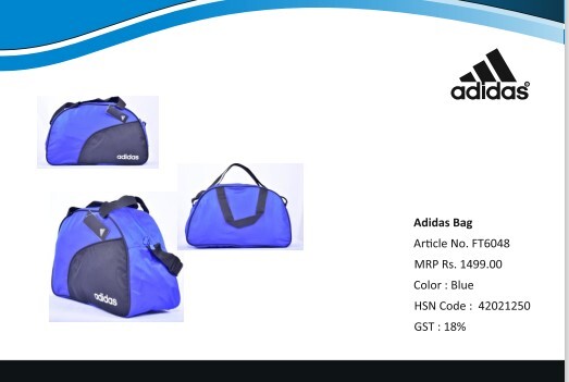 Adidas Blue Bag - Polyester, Single Zipper, Unisex | Gym Use