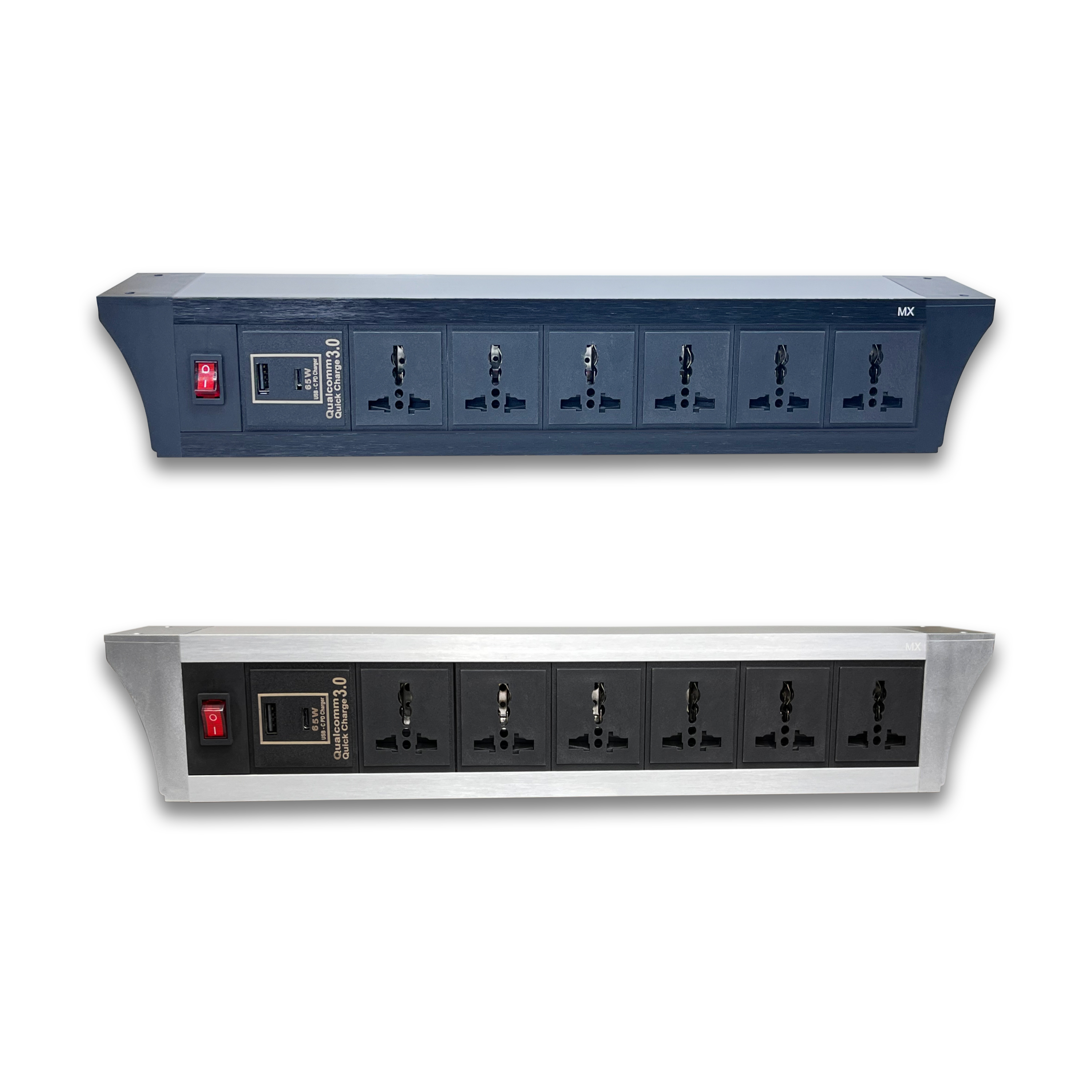 Pdu Under Table 2/3/4/6 Uni Socket 6/13 A With Usb Type A Type C 65w Pd Port With Dual Pole Led Indicator Switch Mx 6415 / 6416 / 6417 / 6418