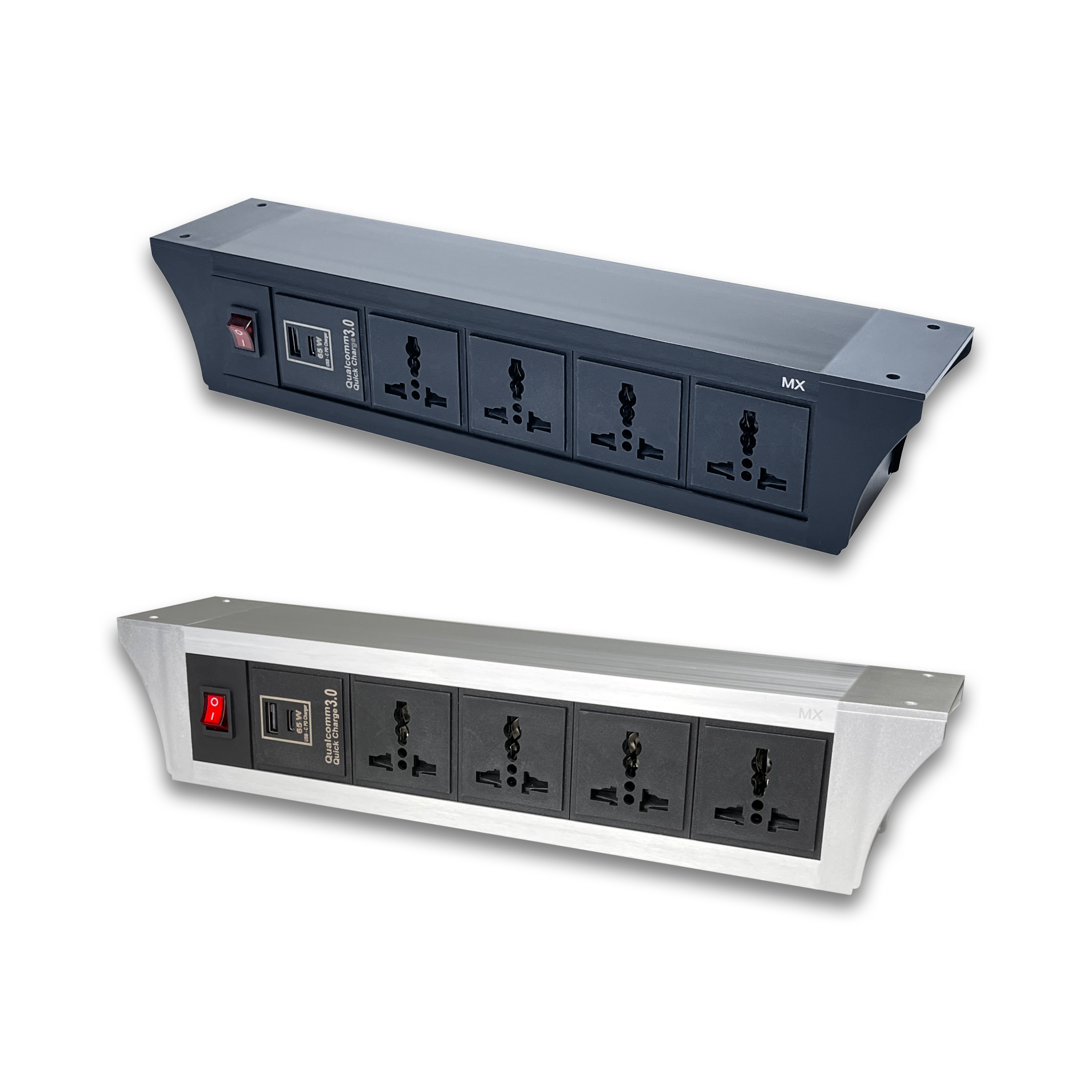 Pdu Under Table 2/3/4/6 Uni Socket 6/13 A With Usb Type A Type C 65w Pd Port With Dual Pole Led Indicator Switch Mx 6415 / 6416 / 6417 / 6418