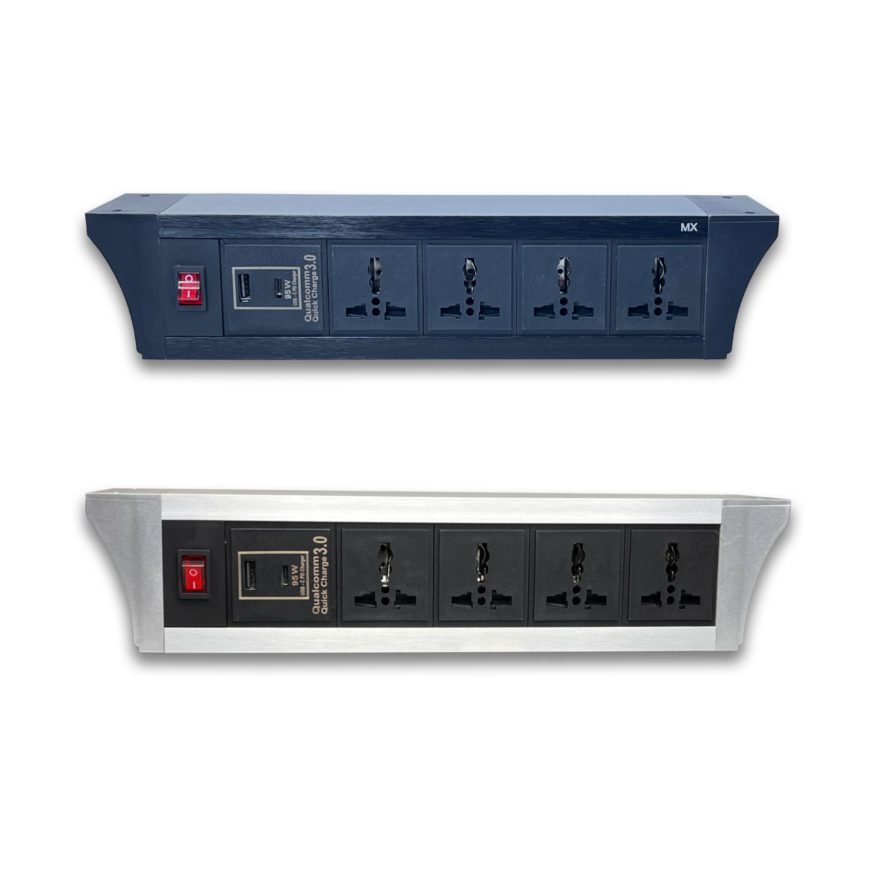 Pdu Under Table 2/3/4/6 Uni Socket 6/13 A 2 Usb A With Usb A/type C 95w Pd Port With Dual Pole Led Indicator Switch Mx 6419 / 6420 / 6421 / 6422