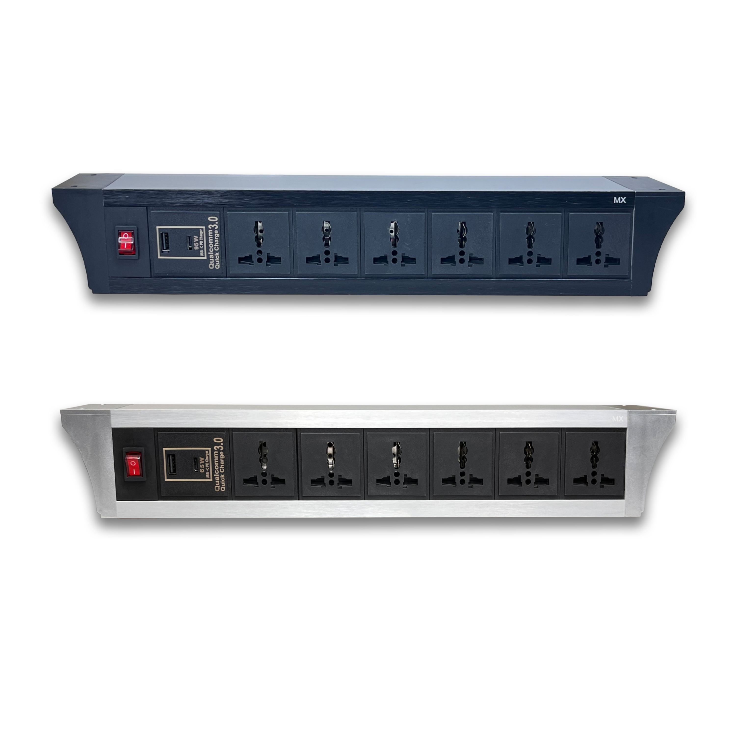 Pdu Under Table 2/3/4/6 Uni Socket 6/13 A 2 Usb A With Usb A/type C 95w Pd Port With Dual Pole Led Indicator Switch Mx 6419 / 6420 / 6421 / 6422