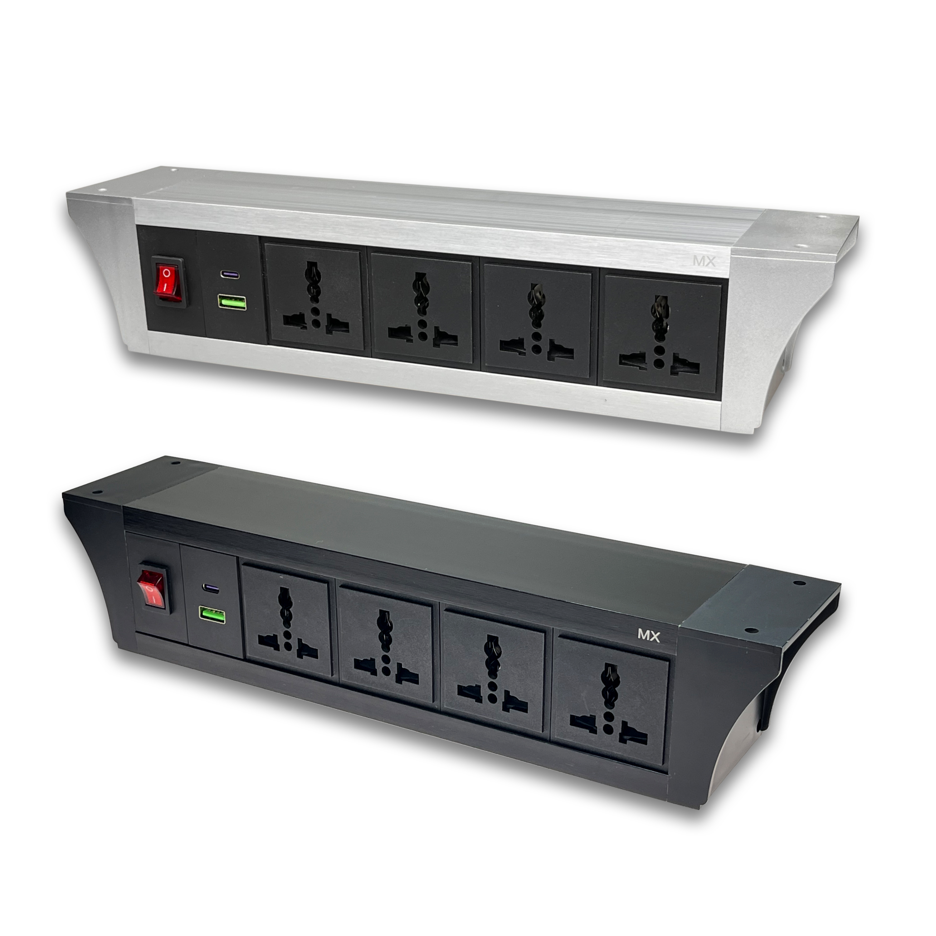 Table Box Pdu Pdu Under Table 2/3/4/6 Uni Socket 6/13 A With Usb Type C 30w Pd Port ...