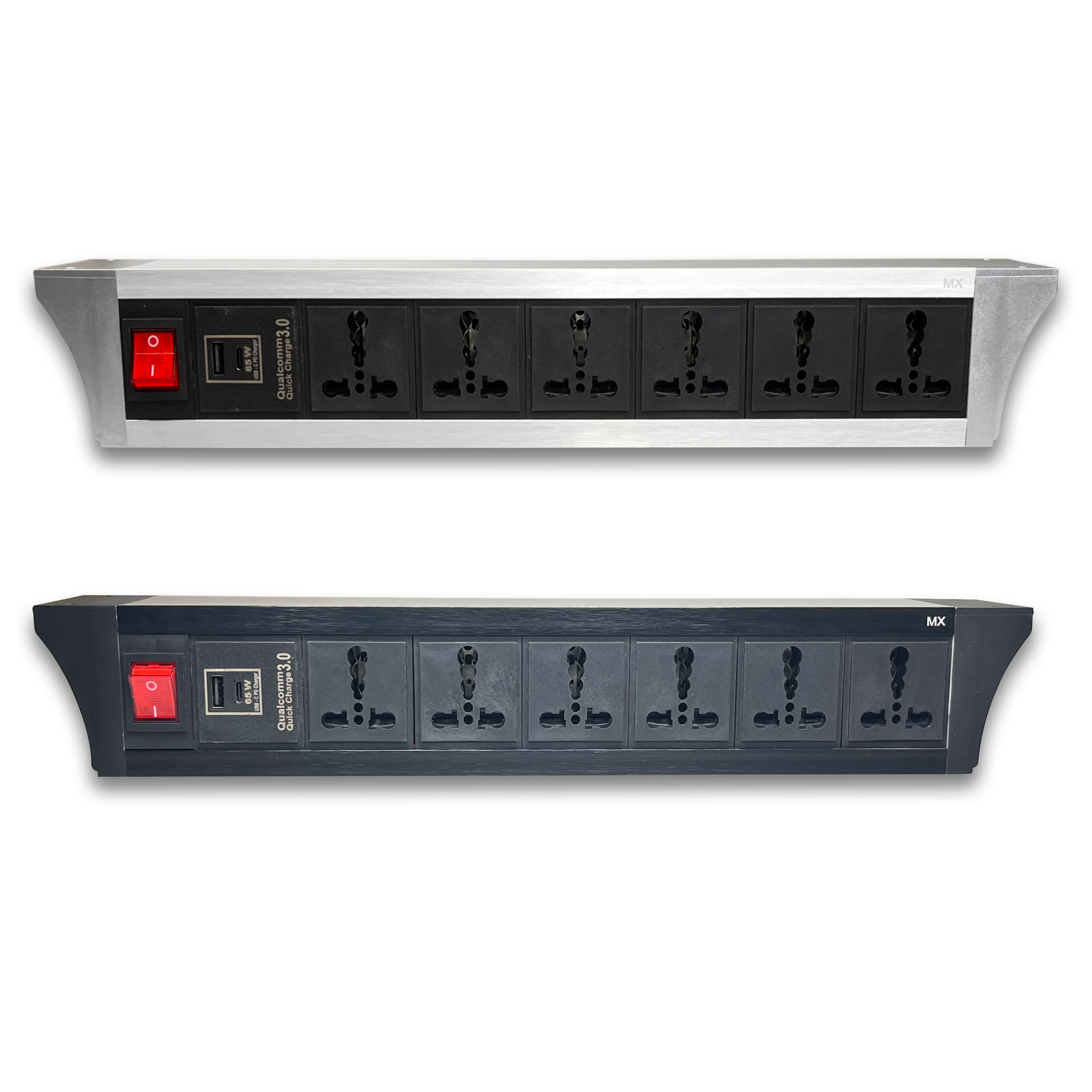 Pdu Under Table 2/3/4/6 Uni Socket 6/16 A With Usb A And Type C 65w Pd Port With Dual Pole Led Ind. Switch Mx 6423 / 6424 / 6425 / 6426