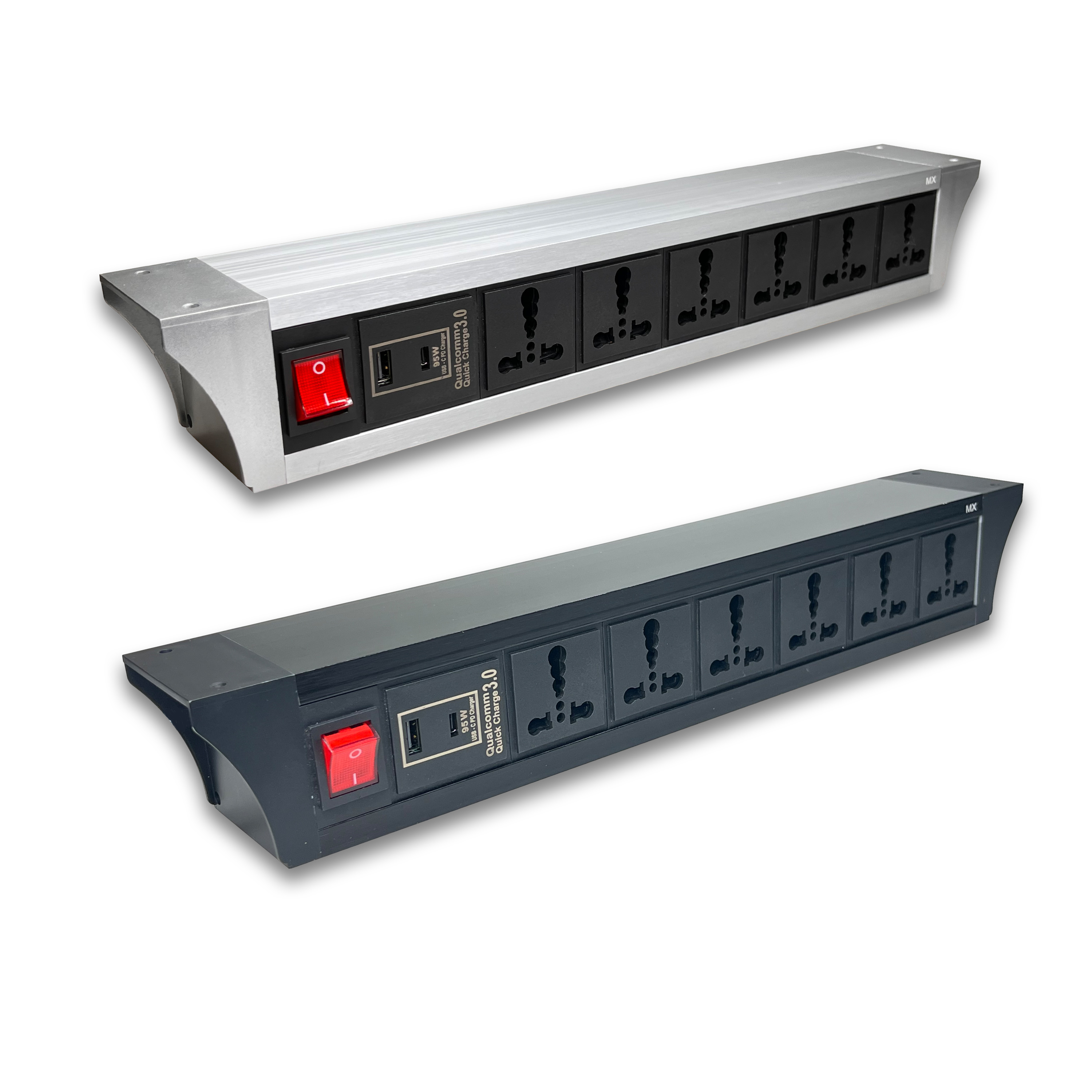 Pdu Under Table 2/3/4/6 Uni Socket 6/16 A With Usb A And Type C 95w Pd Port With Dual Pole Led Indicator Switch Mx 6427 / 6428 / 6429 / 6430