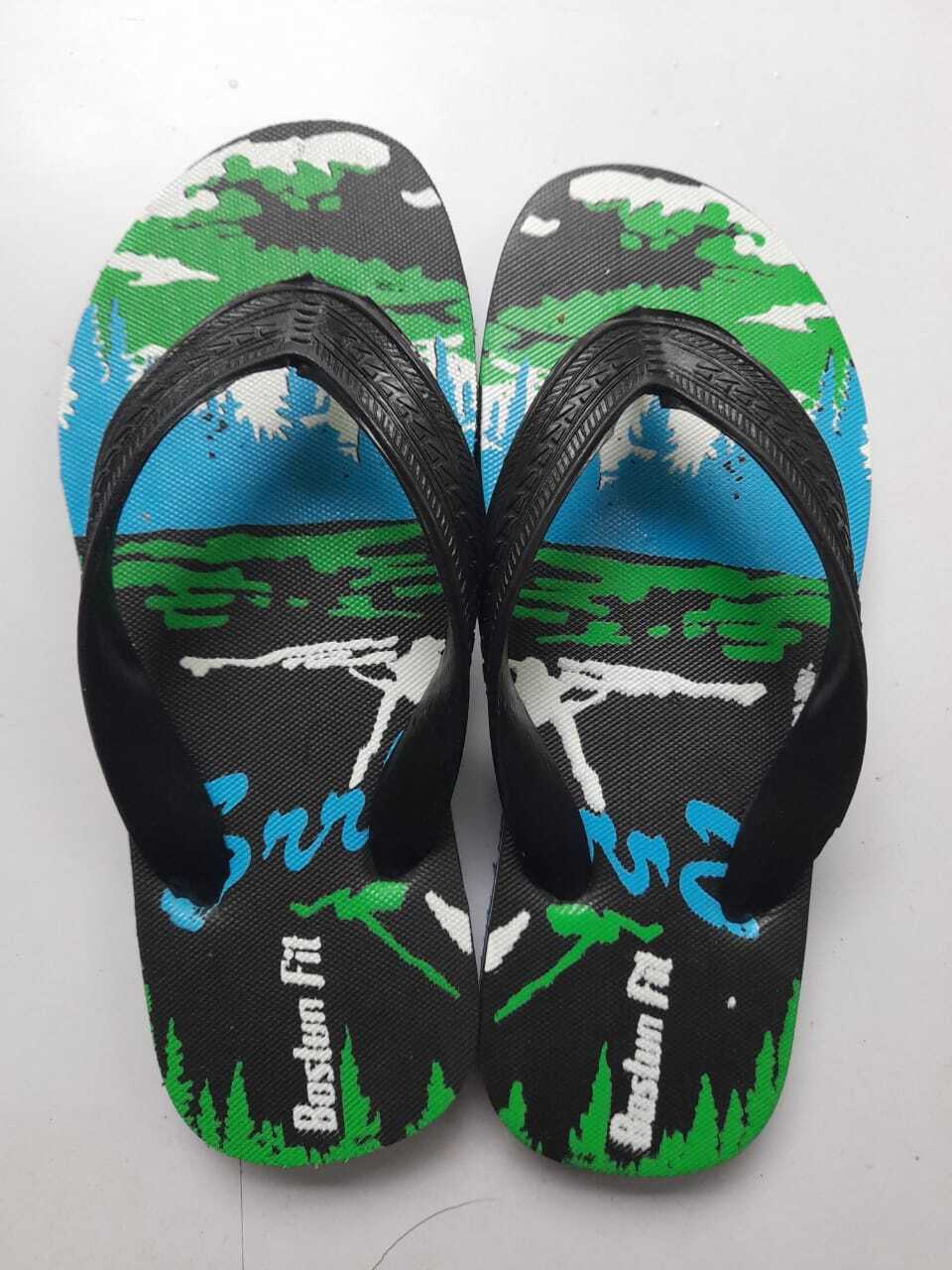 Kids City Slipper - Rubber Material Size Kids Gents 1 To 3 Multi Color Printed | Unisex Flip Flop For All Seasons 6 Month Warranty