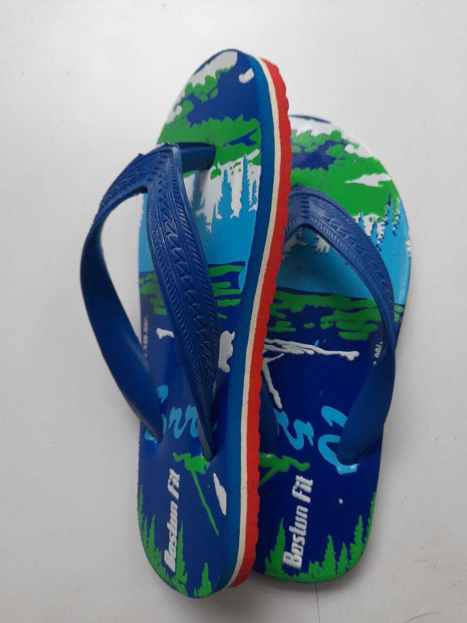 Kids City Slipper - Rubber Material Size Kids Gents 1 To 3 Multi Color Printed | Unisex Flip Flop For All Seasons 6 Month Warranty