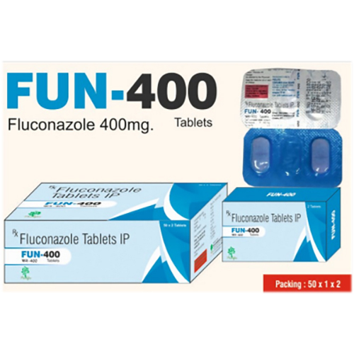 फन 400 टैबलेट सामग्री: फ्लुकोनाज़ोल 400mg