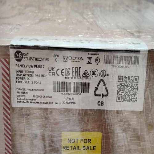 Allen Bradley 2711p-t10c22d8s Panelview Plus 7 Touch Panel (New Factory Sealed) - Touchscreen Interface, Process Control , Remote Monitoring, Data Visualization