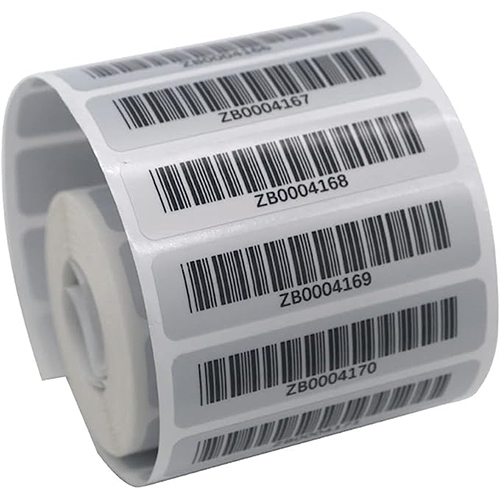 White Barcode Label