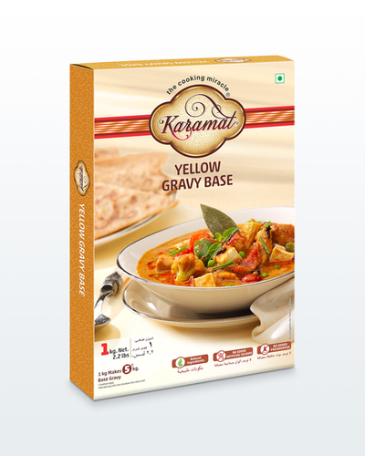 Karamat Yellow Gravy Base - 1 Kg Pack Makes 5 Kg Gravy | Food Grade, Ready to Cook, Shelf Life 15 Months, Spice Flavor