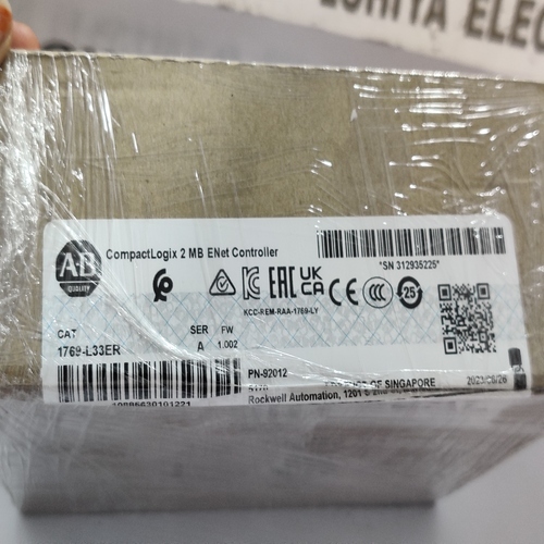 Allen Bradley 1769-l33er Compactlogix 2 Mb Enet Controller (New Factory Sealed)