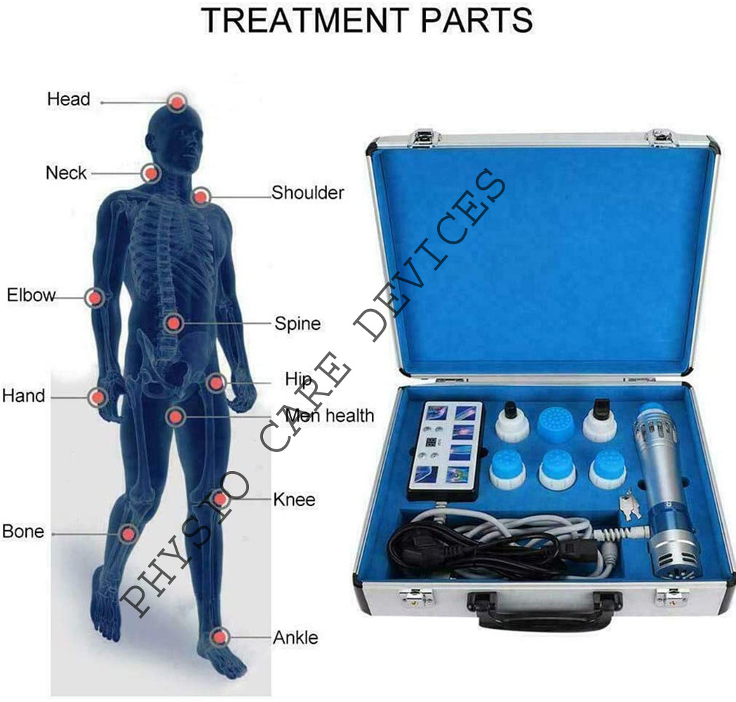 Physiotherapy Shockwave Therapy Machine - Pneumatic Pulse Mechanism, Temperature Control Program | Noninvasive Pain Relief For Soft Tissue And Joint Discomfort