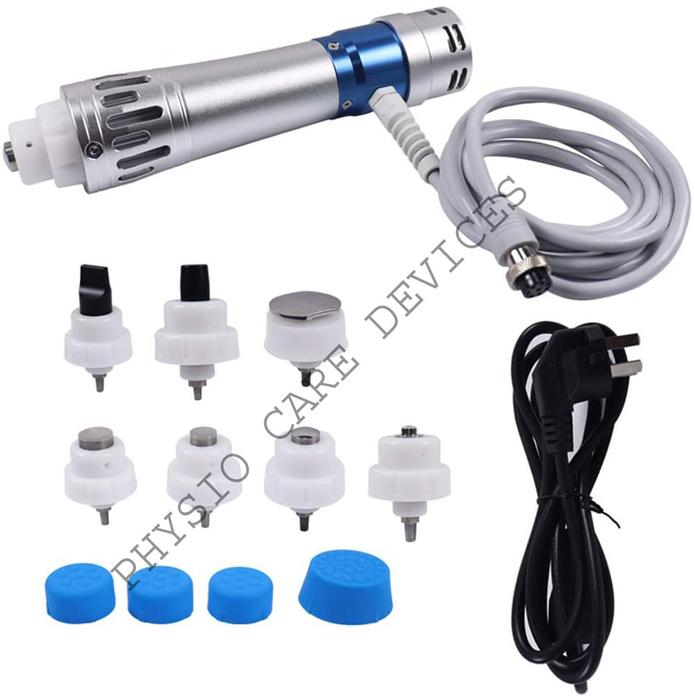 Physiotherapy Shockwave Therapy Machine - Pneumatic Pulse Mechanism, Temperature Control Program | Noninvasive Pain Relief For Soft Tissue And Joint Discomfort