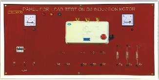 3फेज इन्डक्शन मोटर पर लोड टेस्ट के लिए पैनल