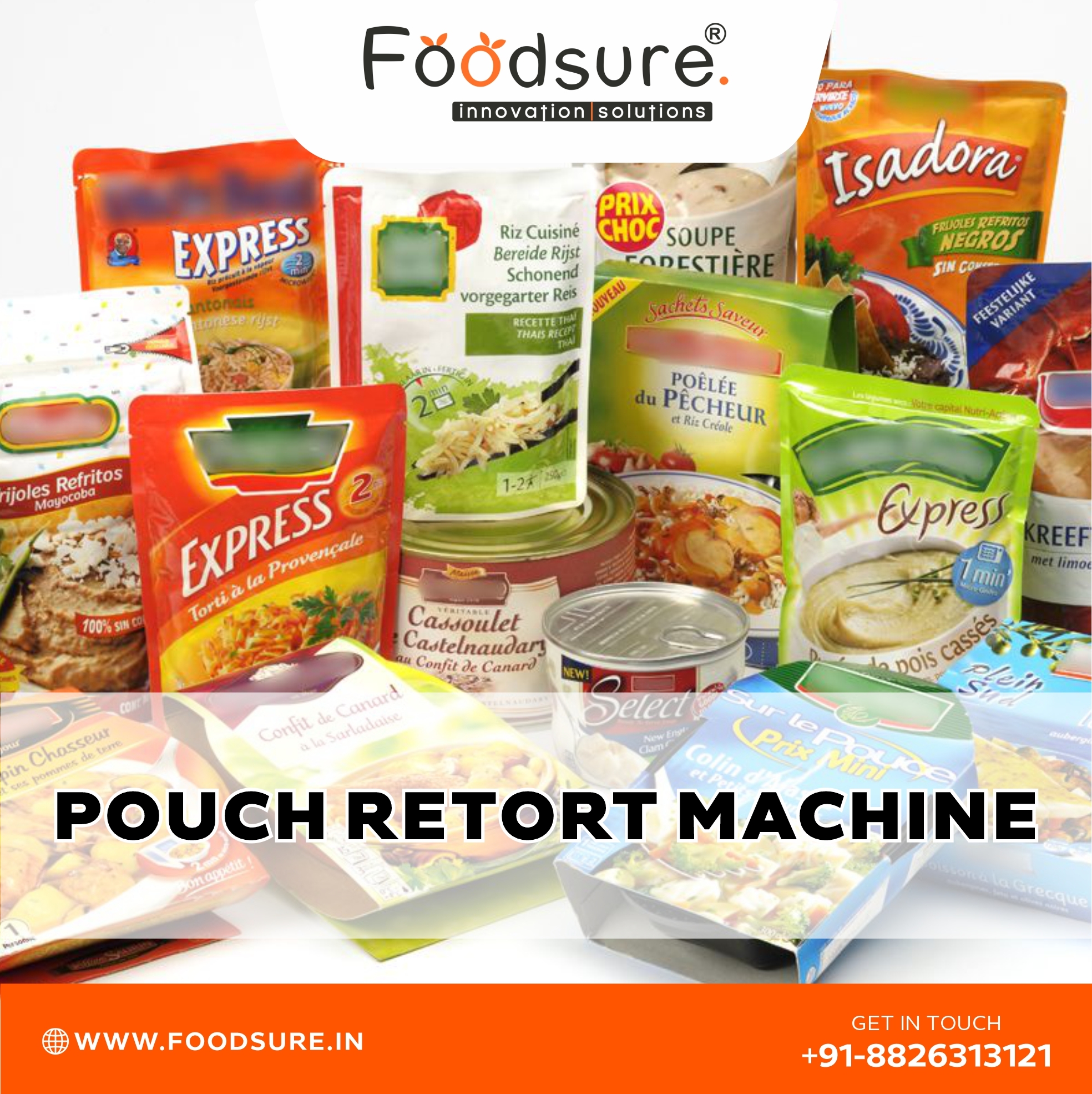 Pouch Retort Machine Capacity: Upto 1000 Kg Kg/hr