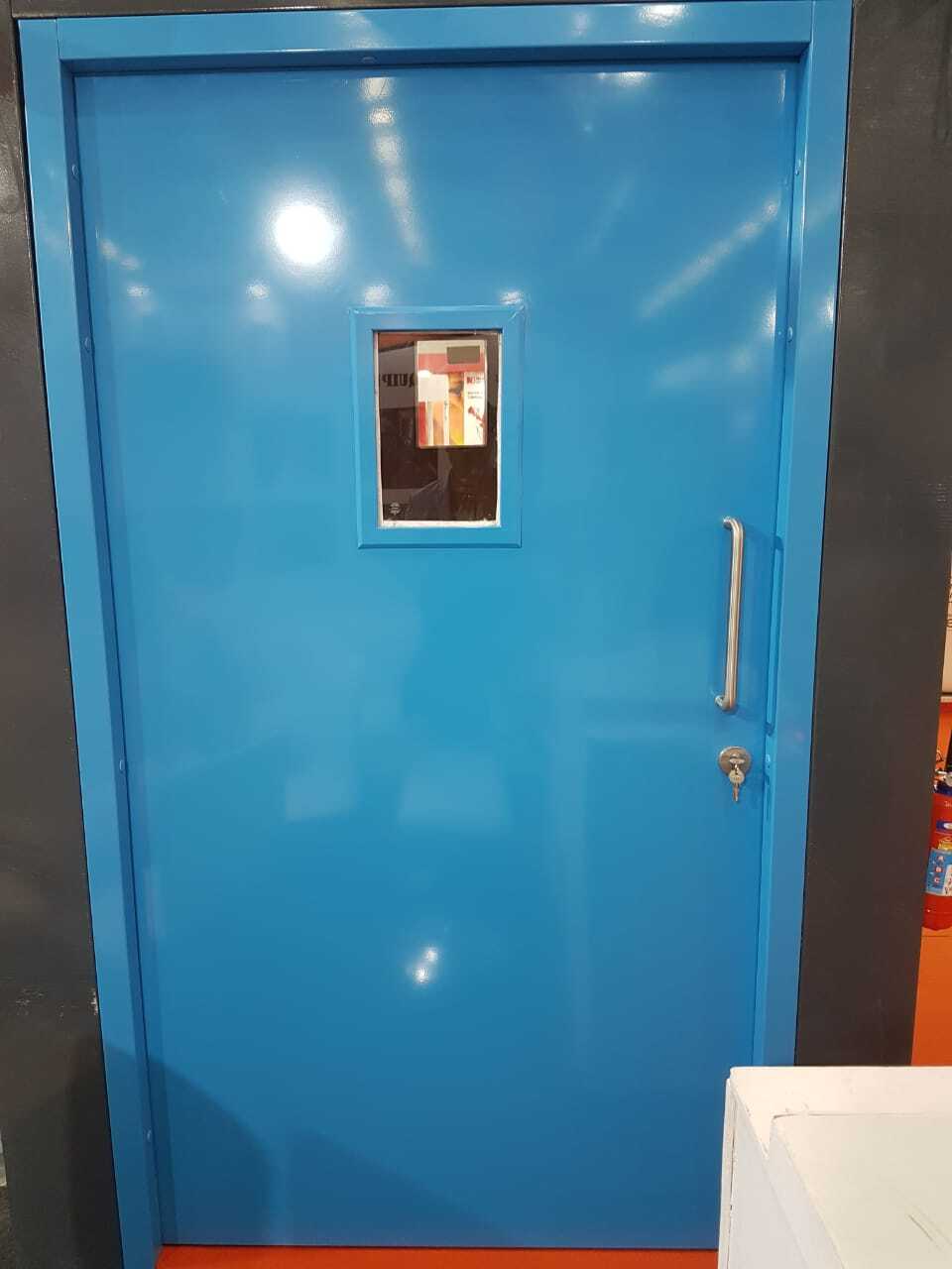 Hmps Metal Door - Steel Material, Polished Grey Finish | Ideal For Commercial Use