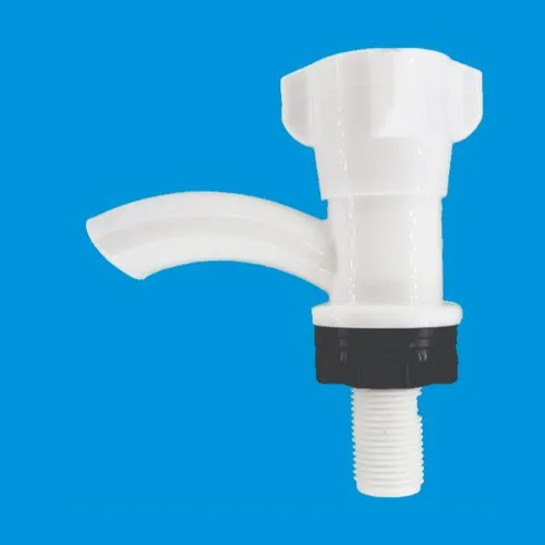 PP Pillar Rib Tap - PP & PVC Material, Rectangular Shape, Glossy White Finish | Easy Installation, Corrosion Resistant Design, Variety of Sizes