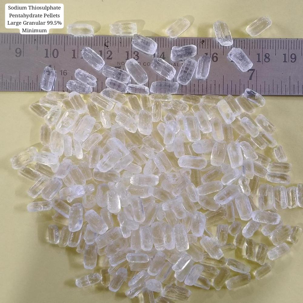 Sodium Thiosulphate Pentahydrate Pellets Large Granular 99.5% - Boiling Point: Decomposes On Heating