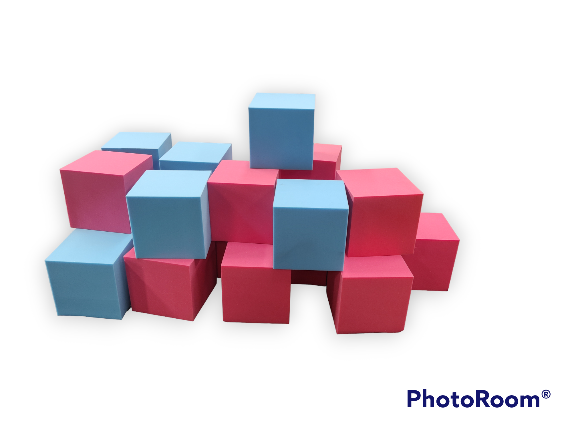 Trampoline Foam Cubes - Pu Foam, 8x8 - 12x12 Inches, Pink, Blue, Yellow | Colorful, Light In Weight, Soft, Tear-resistant, Customizable Cubes
