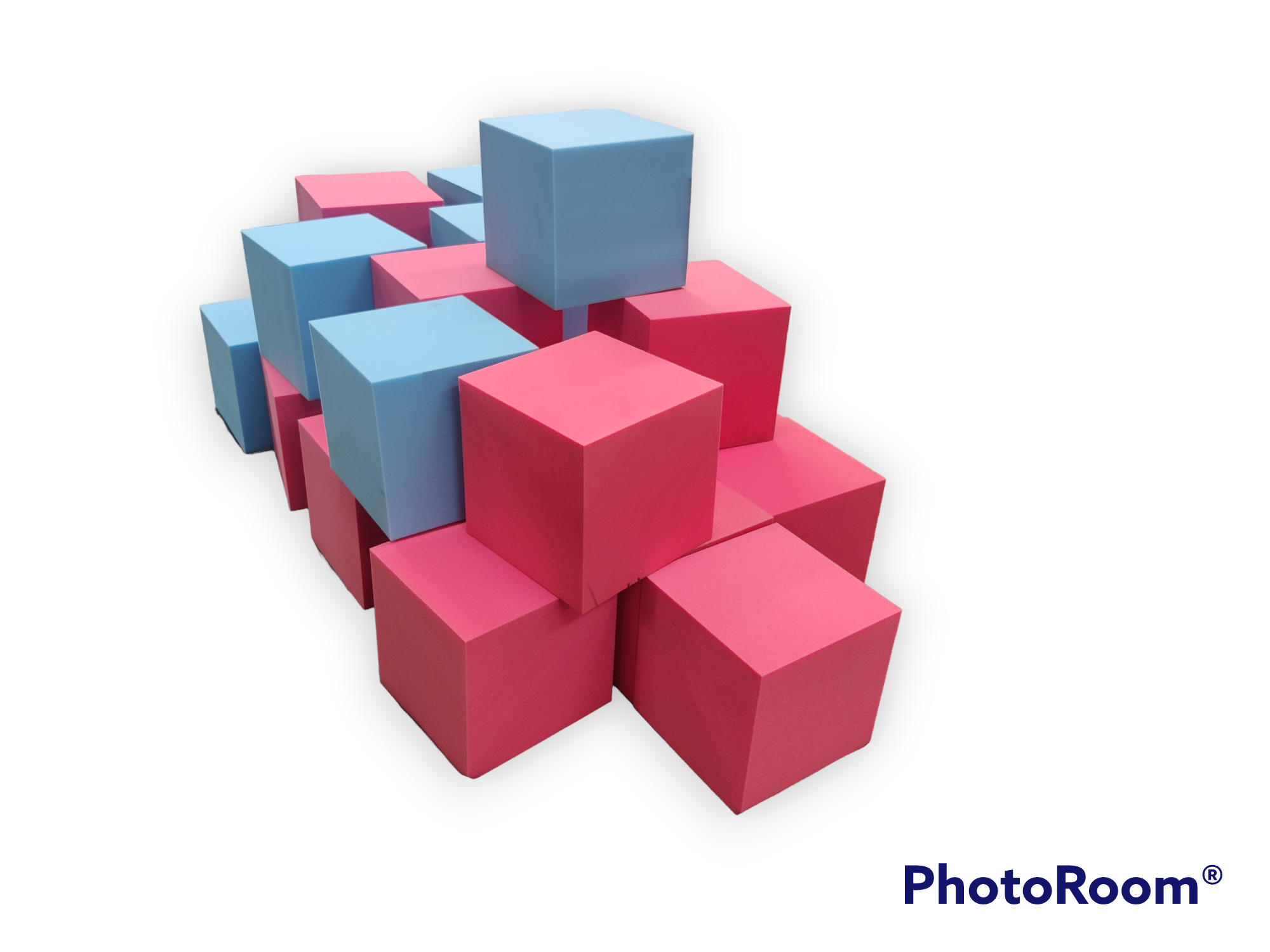 Trampoline Foam Cubes - Pu Foam, 8x8 - 12x12 Inches, Pink, Blue, Yellow | Colorful, Light In Weight, Soft, Tear-resistant, Customizable Cubes