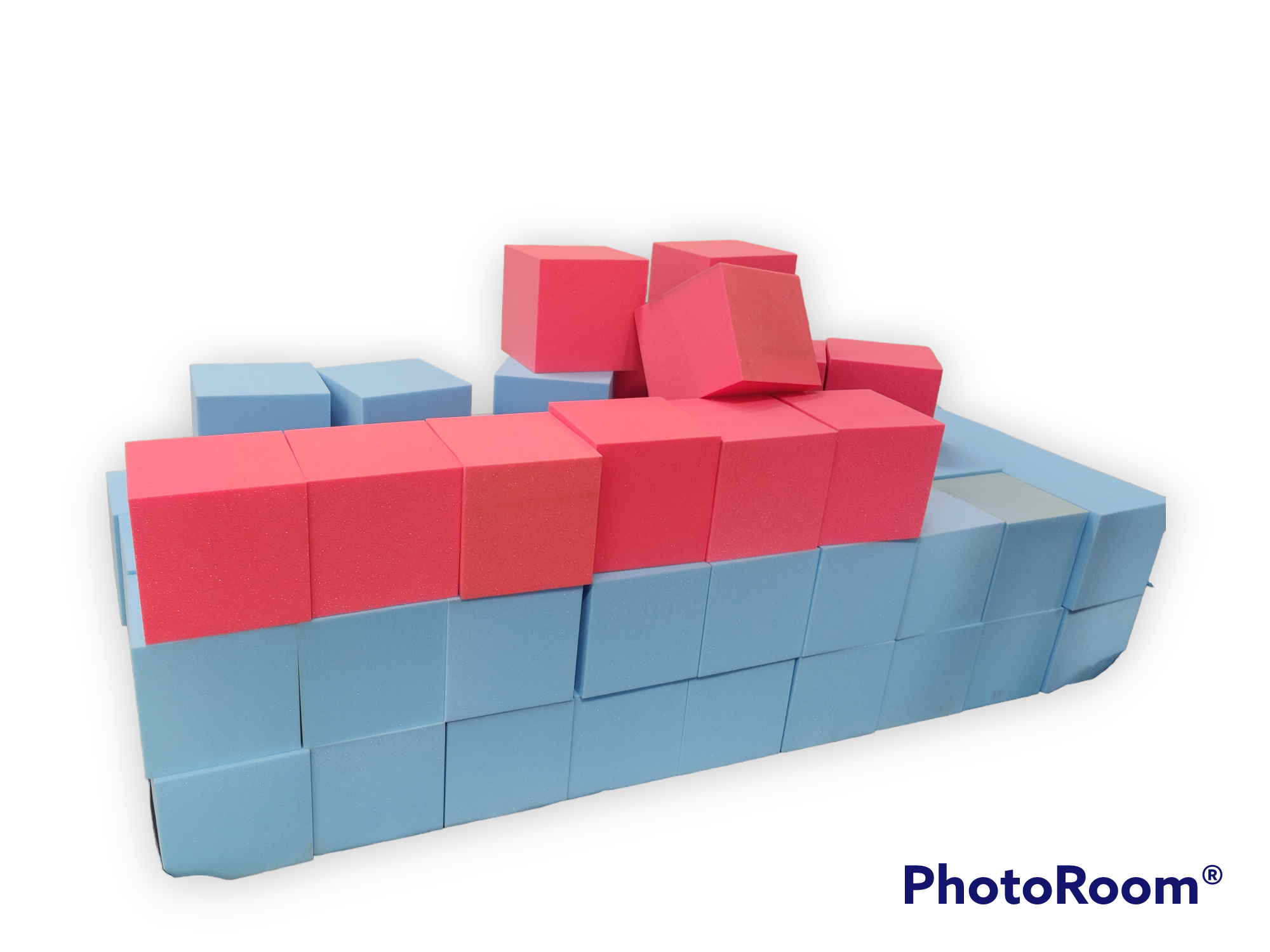Trampoline Foam Cubes - Pu Foam, 8x8 - 12x12 Inches, Pink, Blue, Yellow | Colorful, Light In Weight, Soft, Tear-resistant, Customizable Cubes