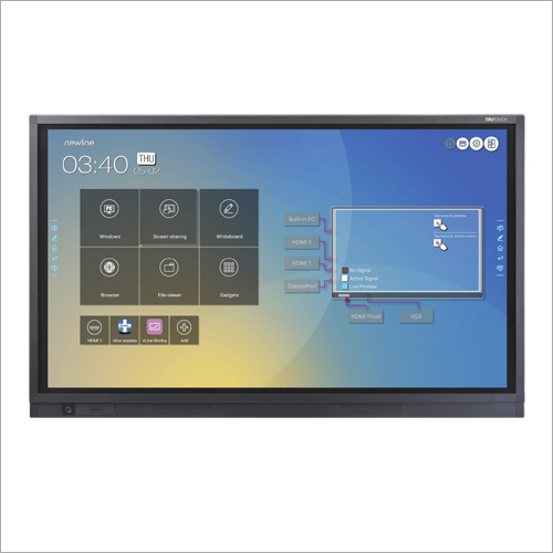 Interactive Flat Panel - 75" Ips Display 3840x2160 Resolution, 350nits Brightness, 135.7w Power Consumption, Electric Supply, Black Color