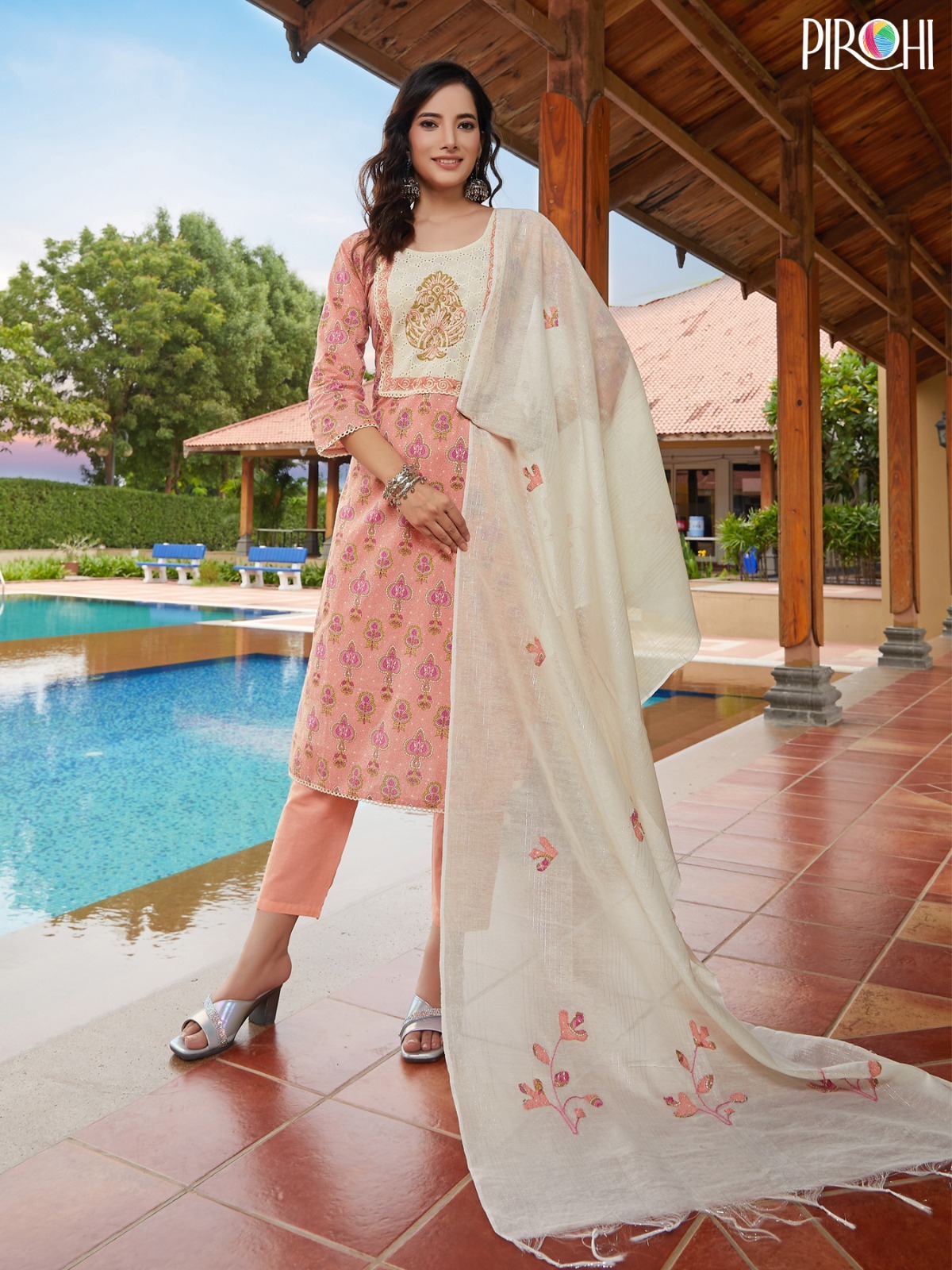 Cotton Kurti Pant Set - L To 5xl, Classic Printed Design With Handcrafted Patchwork Duppatta | Breathable, Quick Dry, Timeless Essence For Casual And Formal Wear