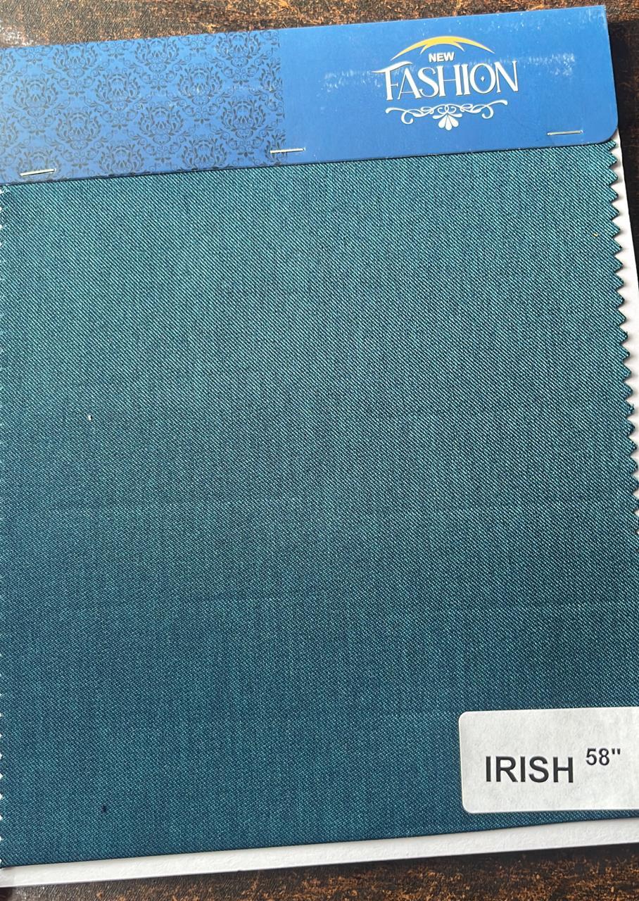 Cotton Polyester Irish Twill - 58" Wide, 150-200 Gsm, Colorfastness 4-5 | Breathable, Durable, Easy Care, Soft Feel, Versatile