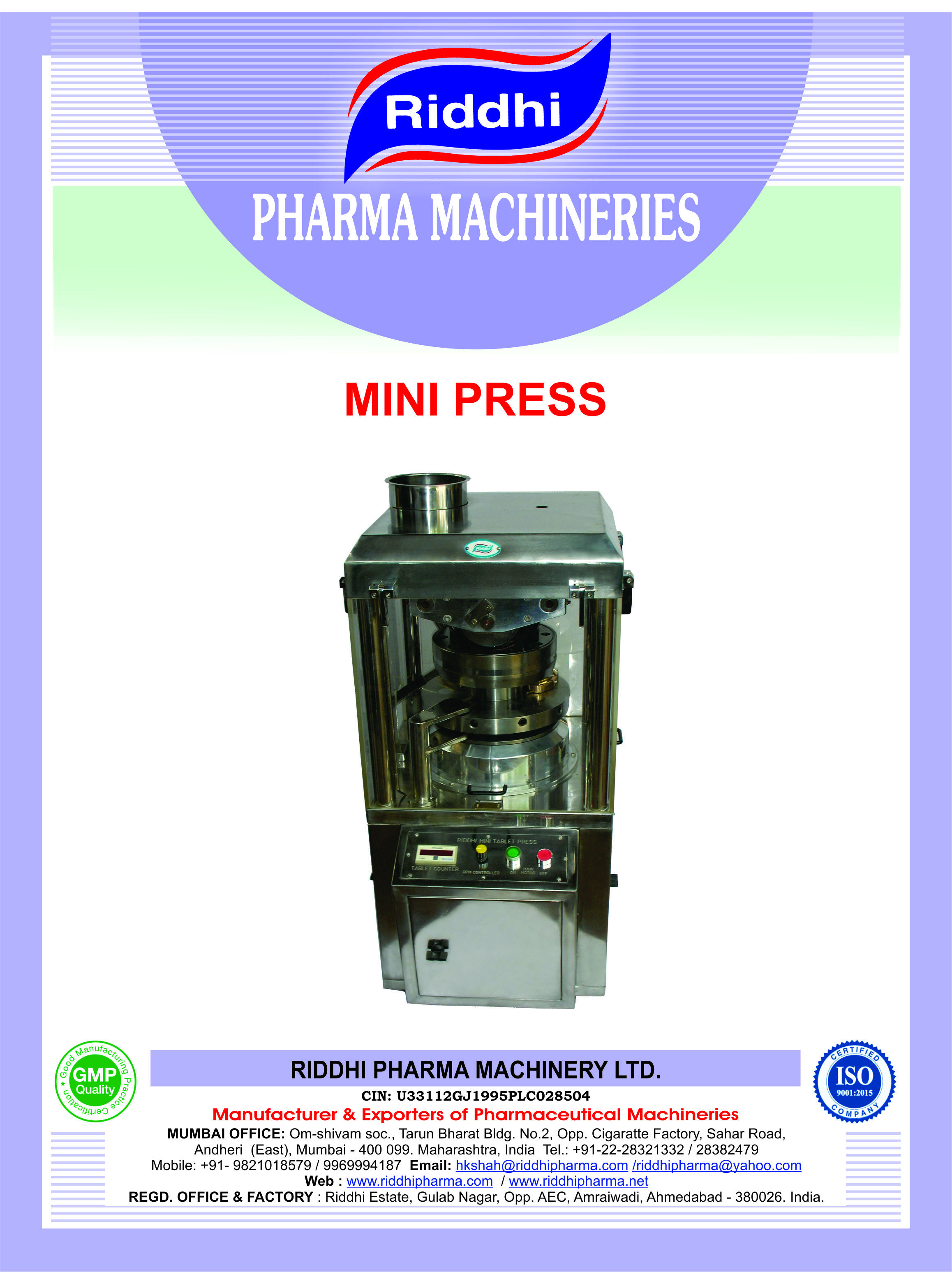 Tablet Compression Machine - Stainless Steel, 5-80 Mm Tablet Diameter | 440v, 1 Year Warranty, Semi-automatic Control, Silver Finish