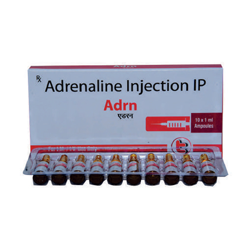 Adrenaline Injection IP - Liquid Hormonal Therapy for Emergency Care | Adjustable Dosages, Suitable for Human Use, Store in Dry Place