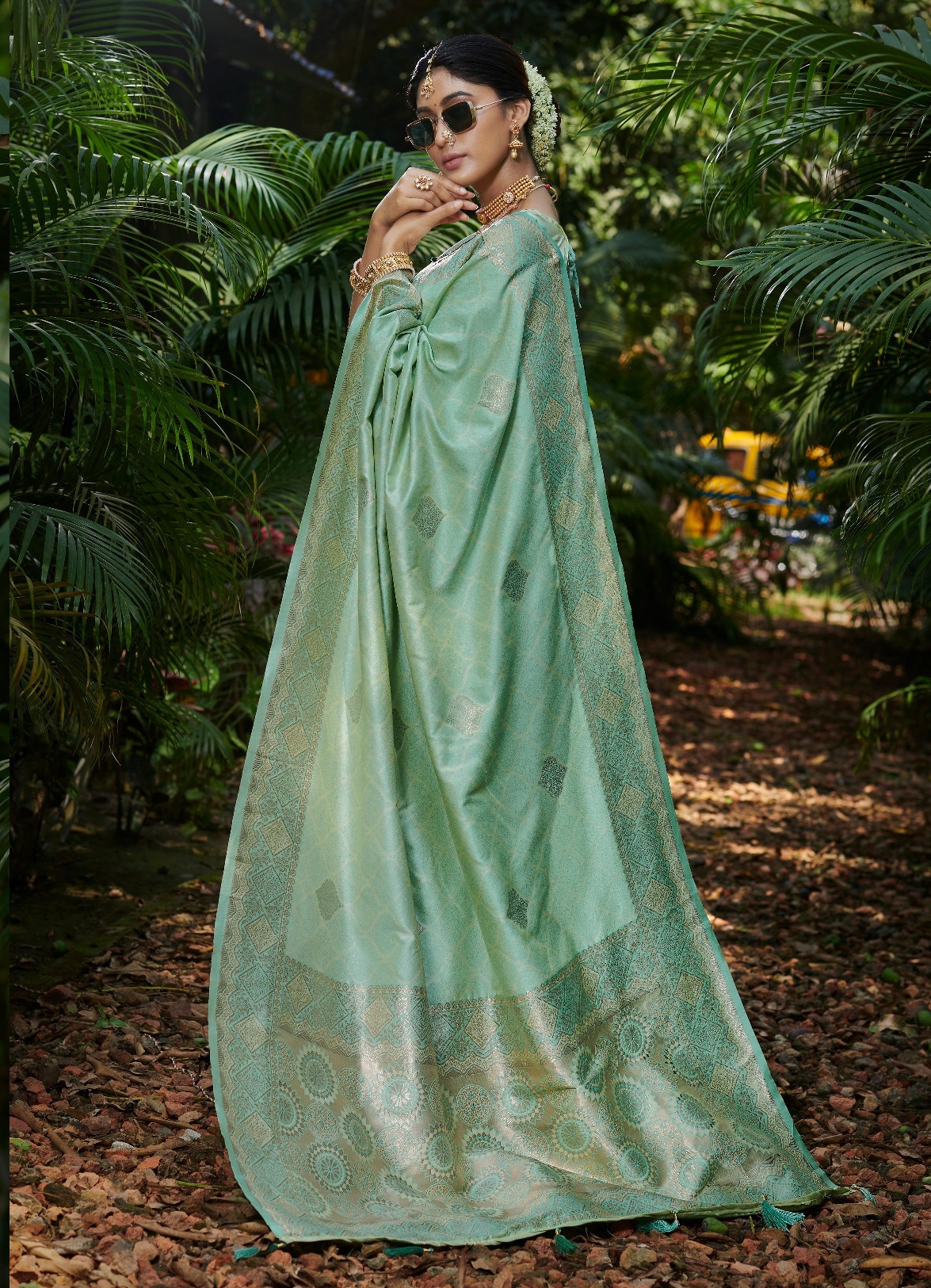 Pink Sarees For Every Occasion Grey Banarasi Silk Saree