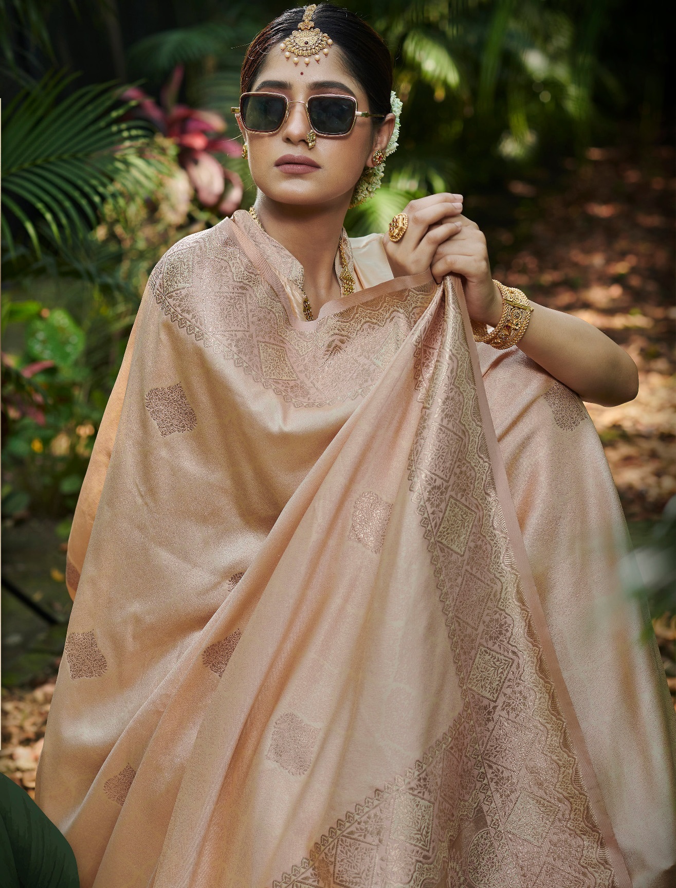 Pink Sarees For Every Occasion Grey Banarasi Silk Saree