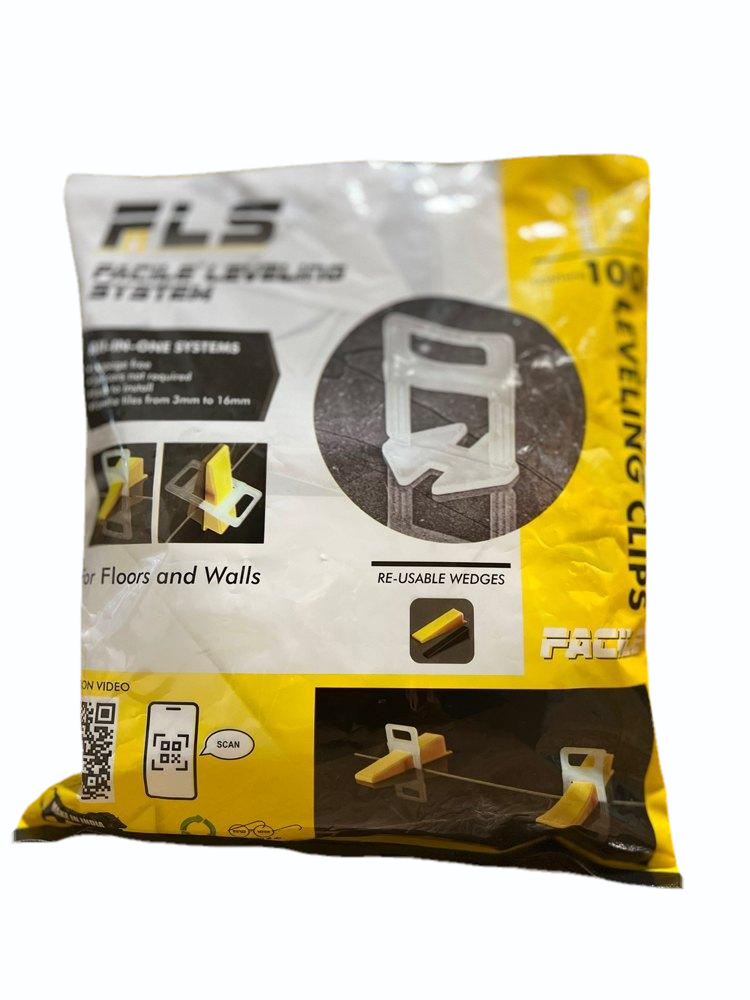White Facile(r)tile Leveling System Clips Big 2mm