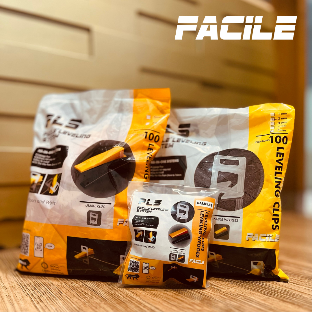 White Facile(r)tile Leveling System Clips Big 2mm