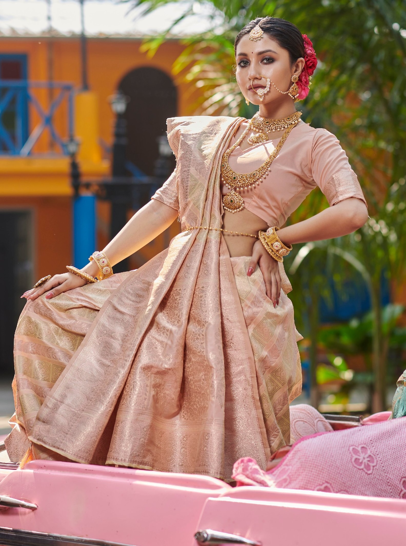 Golden Zantara-silk Saree