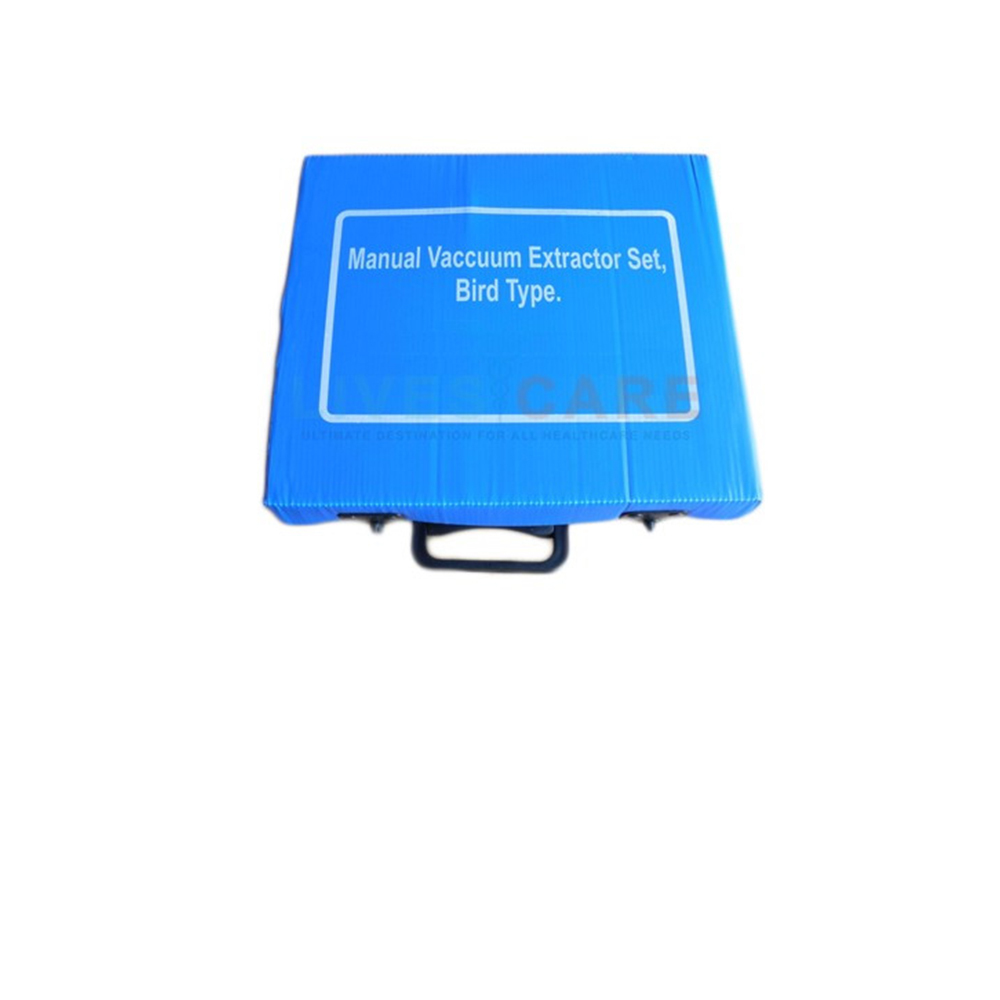 Manual Bird Type Vacuum Extractor Set - Stainless Steel Cups (40, 50, 60mm) , Adjustable Vacuum Range 0-100 Kpa, Includes Silicone Tubes And Suction Pump