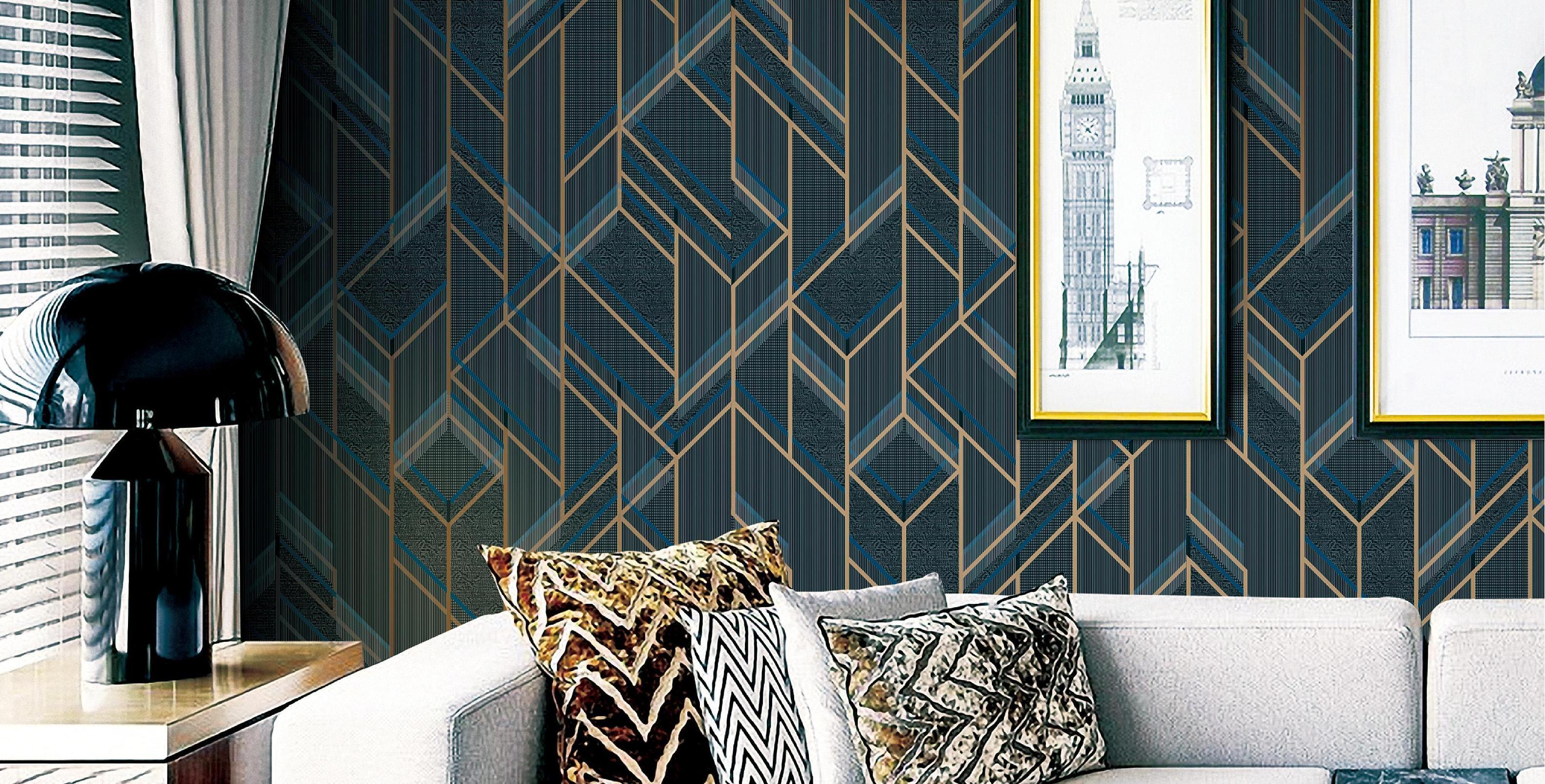 Modern Wallpaper - Non Woven, 57 Sq Ft | Waterproof, Fireproof, Multi-purpose Use, Digital Printed